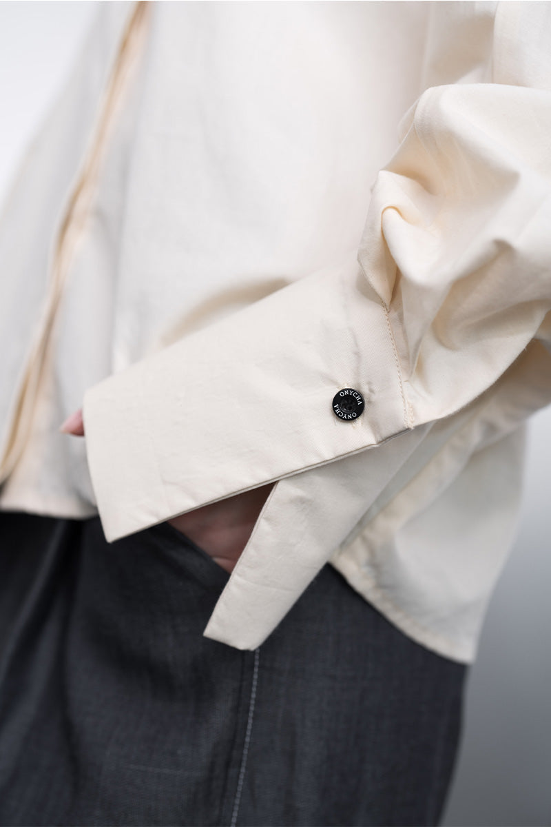 Batwing-Sleeved Shirt In Cream