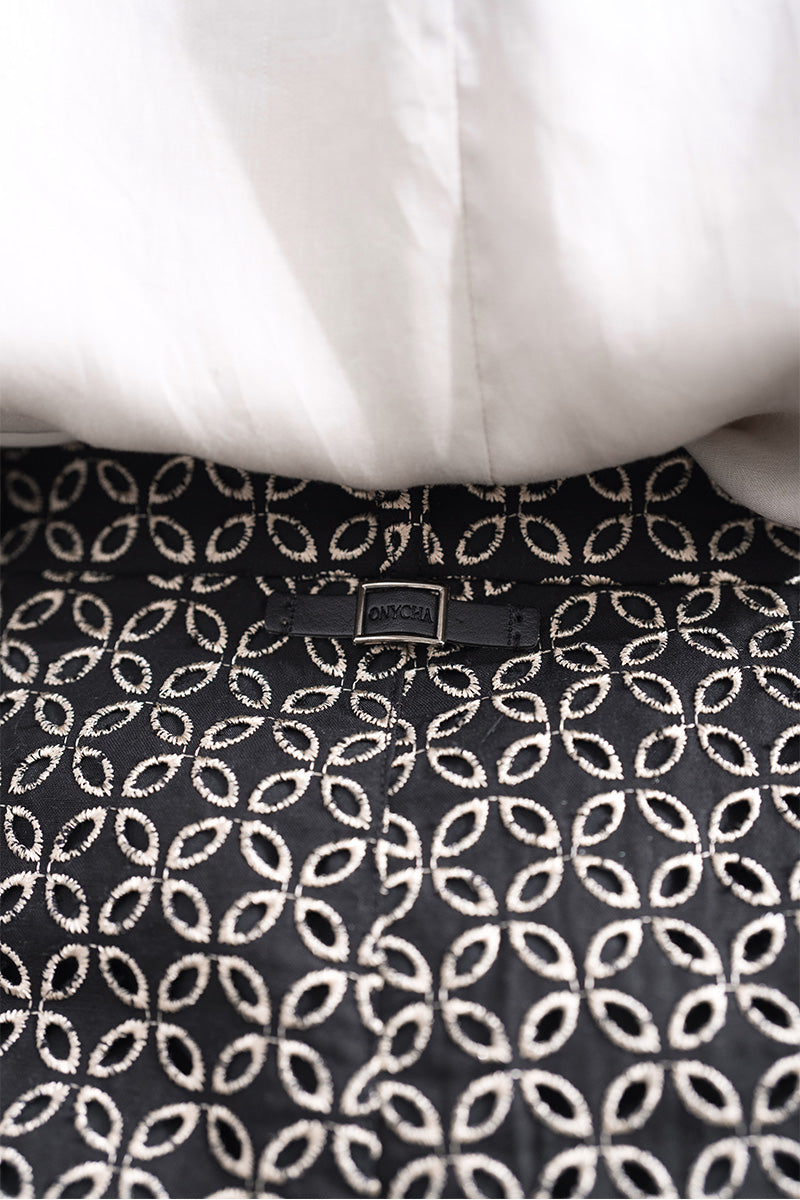 Embroidered Shorts In Black