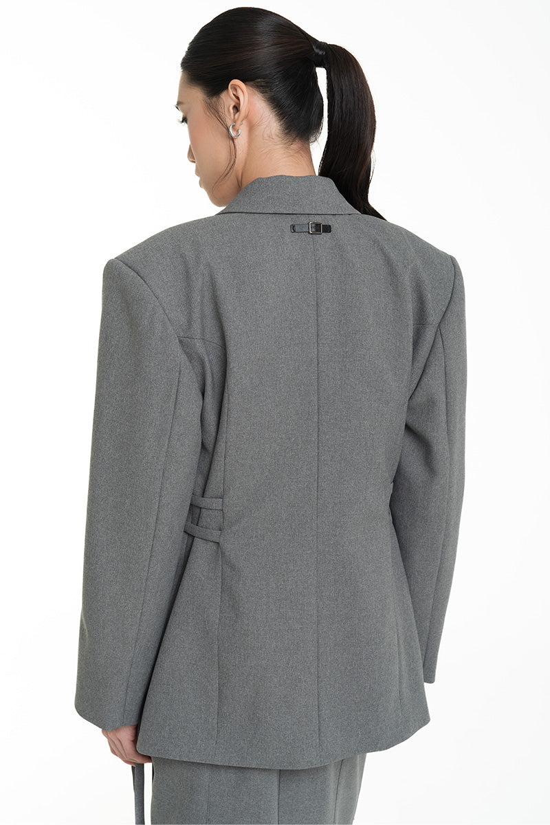 Buckle 15 Oversized Blazer In Cool Grey