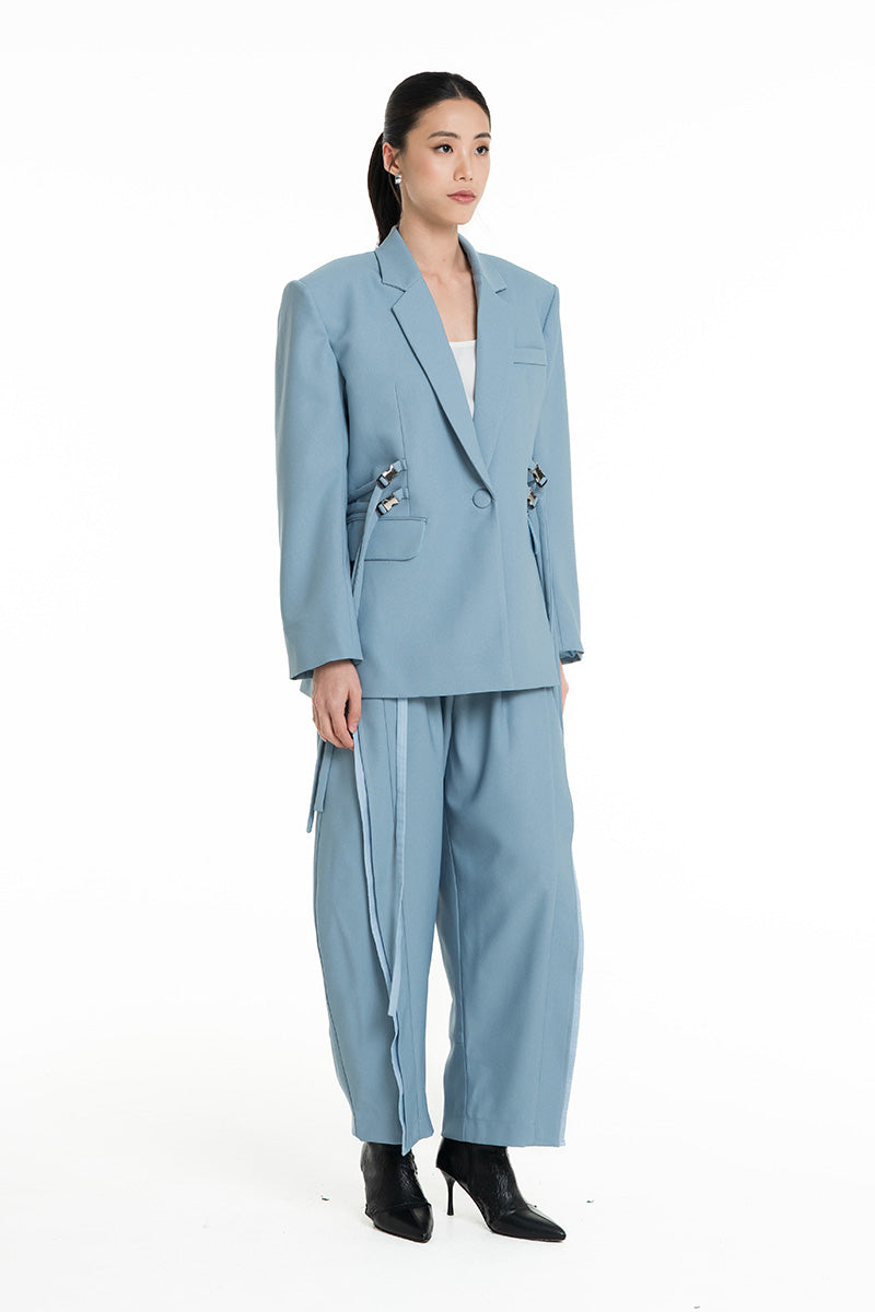 Buckle 15 Oversized Blazer In Sky Blue