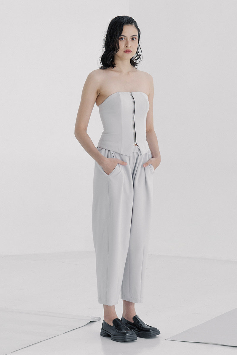 Baggy Pants In Light Grey