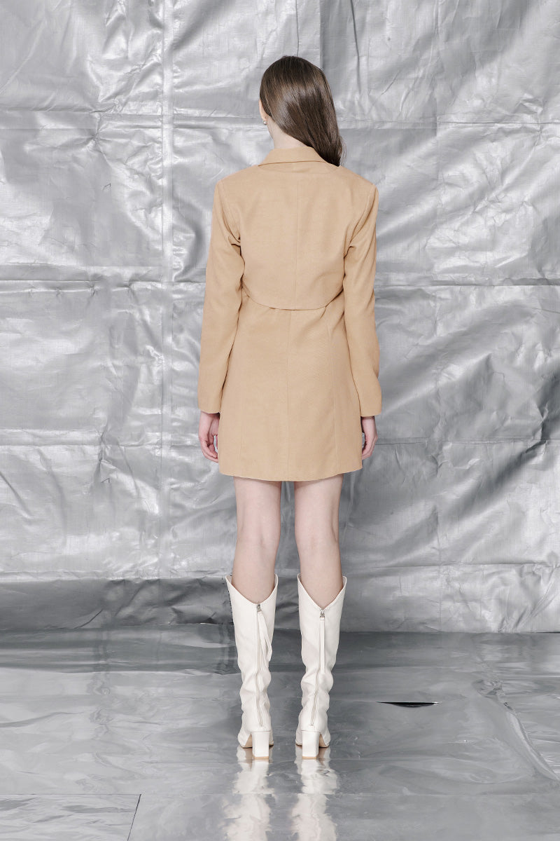 Crop Outer In Camel