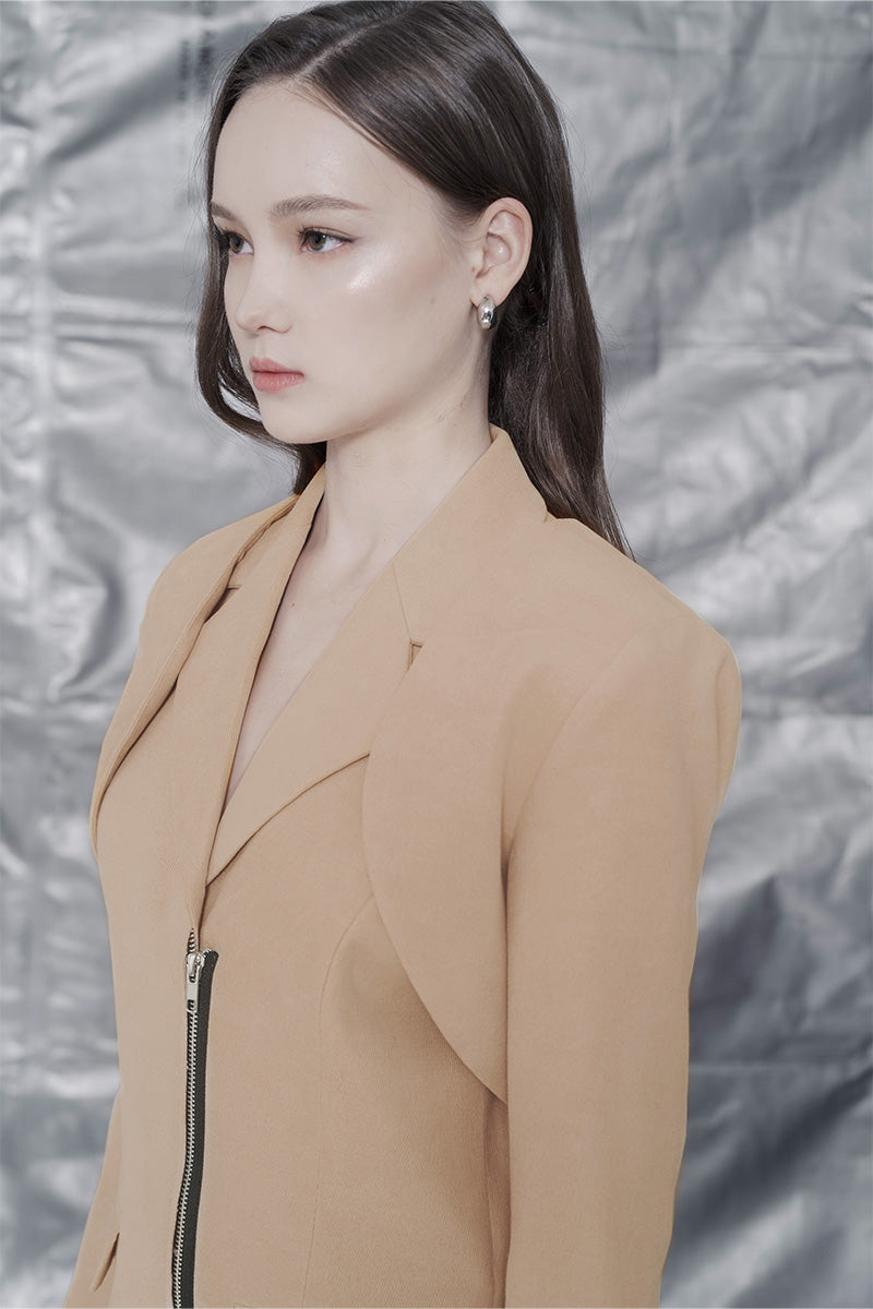 Crop Outer In Camel