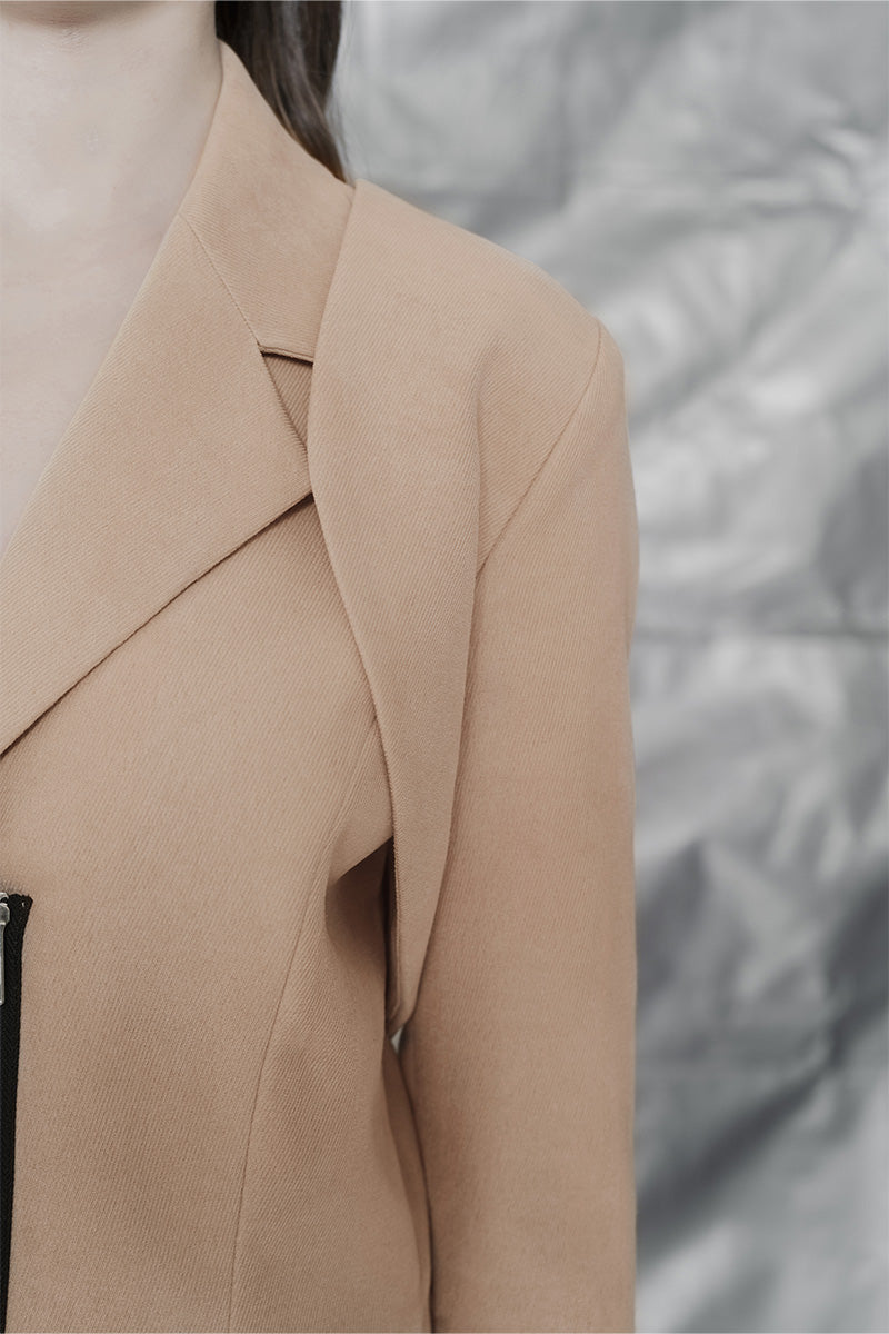 Crop Outer In Camel