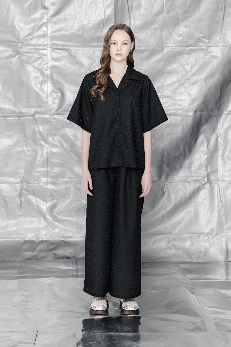 Embroidery Shirt In Black