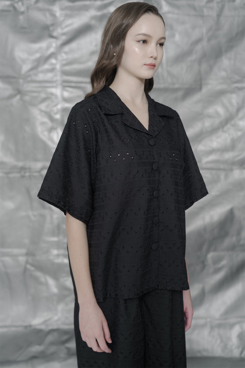 Embroidery Shirt In Black