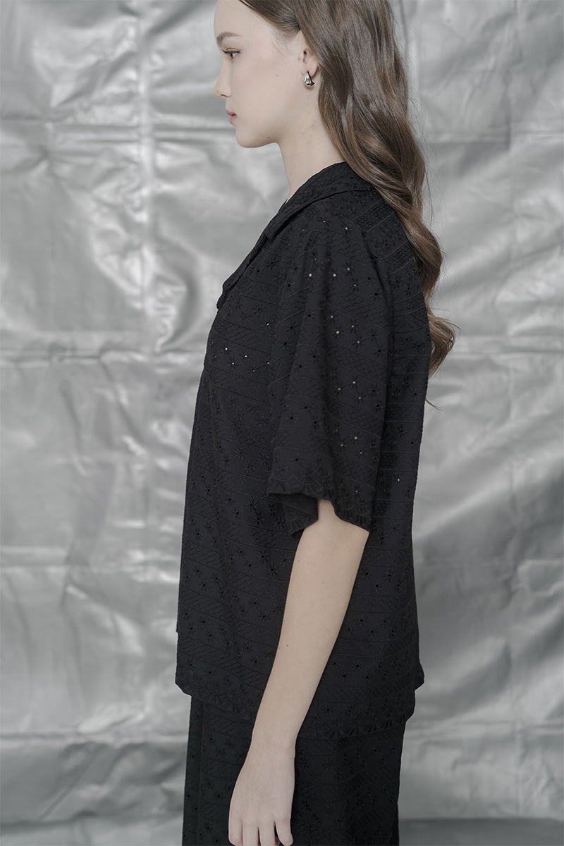 Embroidery Shirt In Black