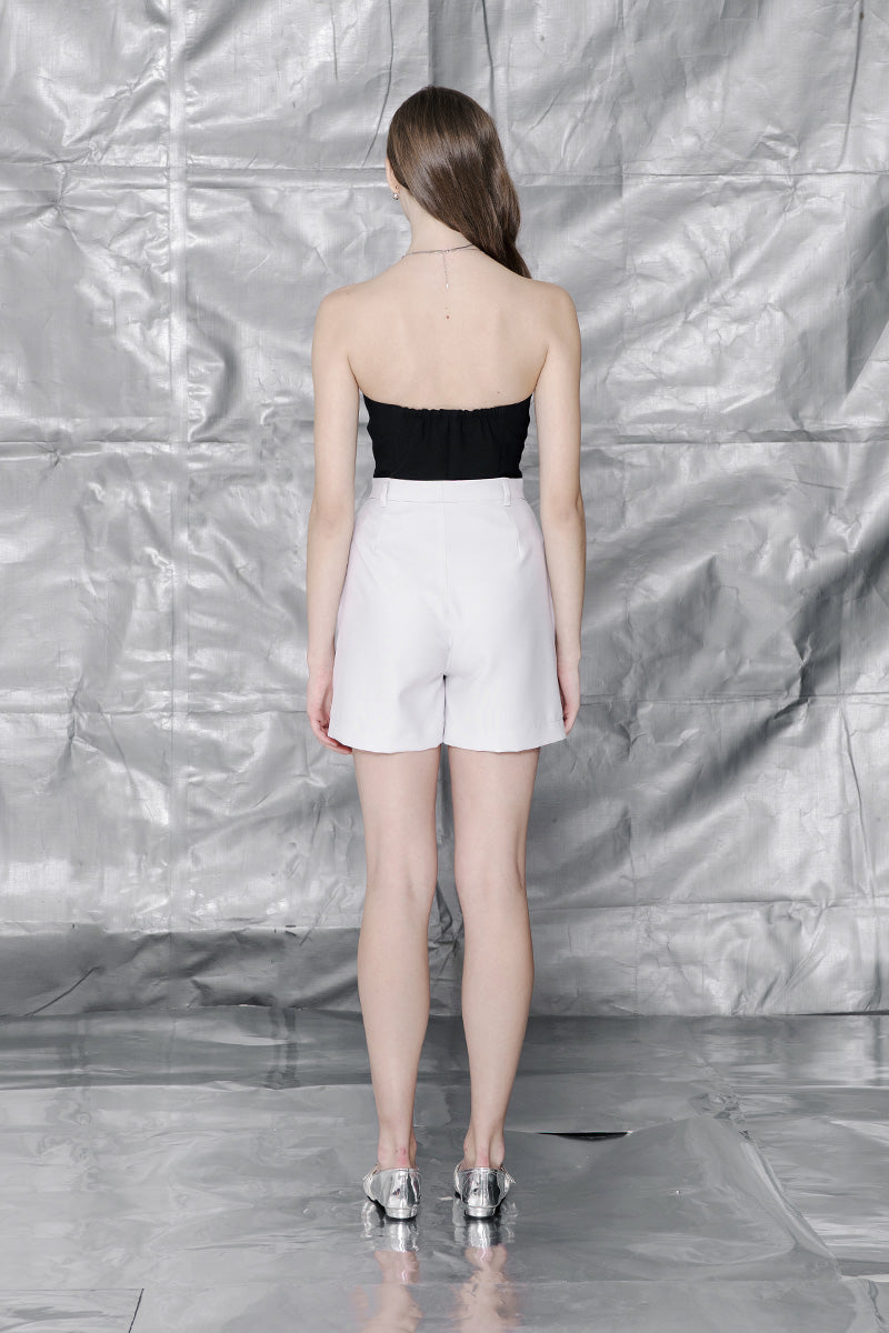 Zipper Skort In Light Grey