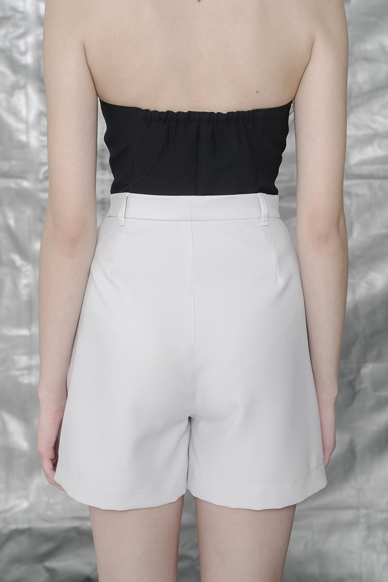 Zipper Skort In Light Grey