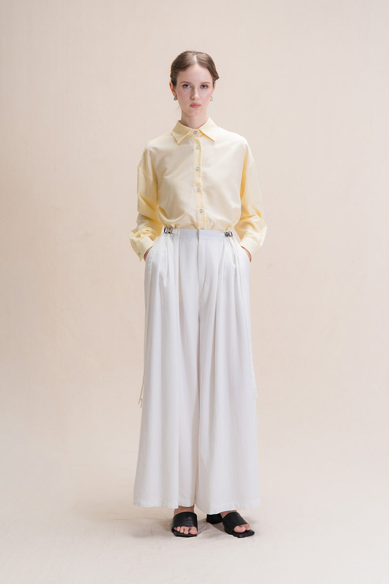 Buckle 15 Pants In White Tencel