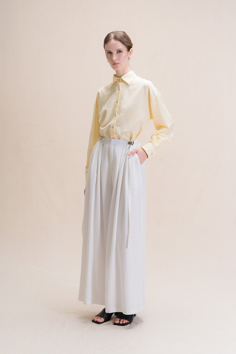 Buckle 15 Pants In White Tencel