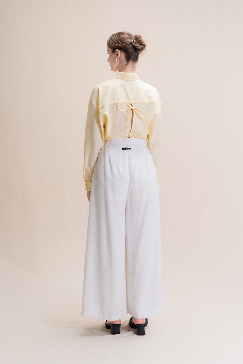 Buckle 15 Pants In White Tencel
