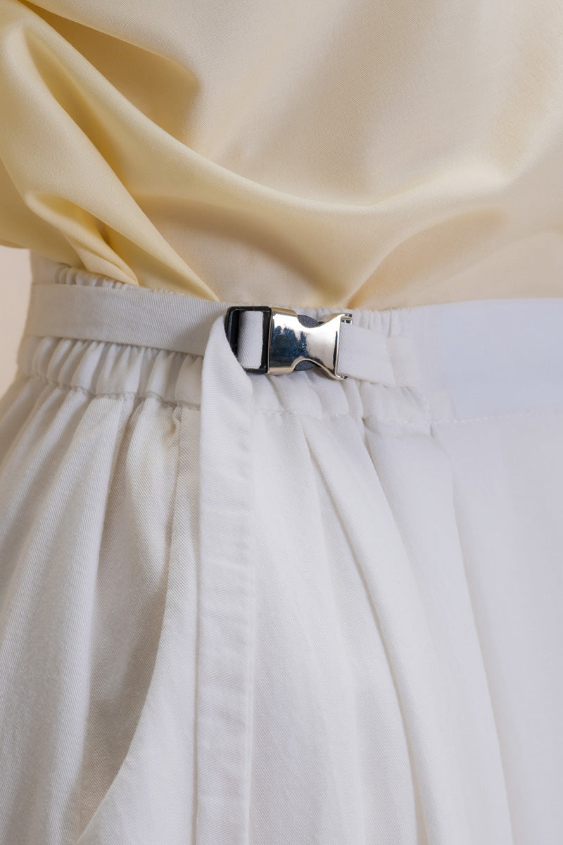 Buckle 15 Pants In White Tencel