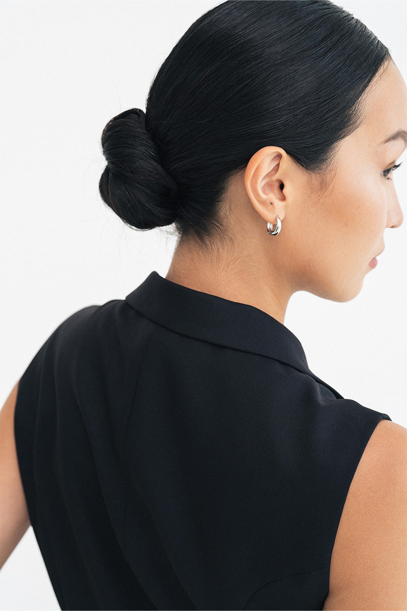 Buckle 15 Collar Vest In Black