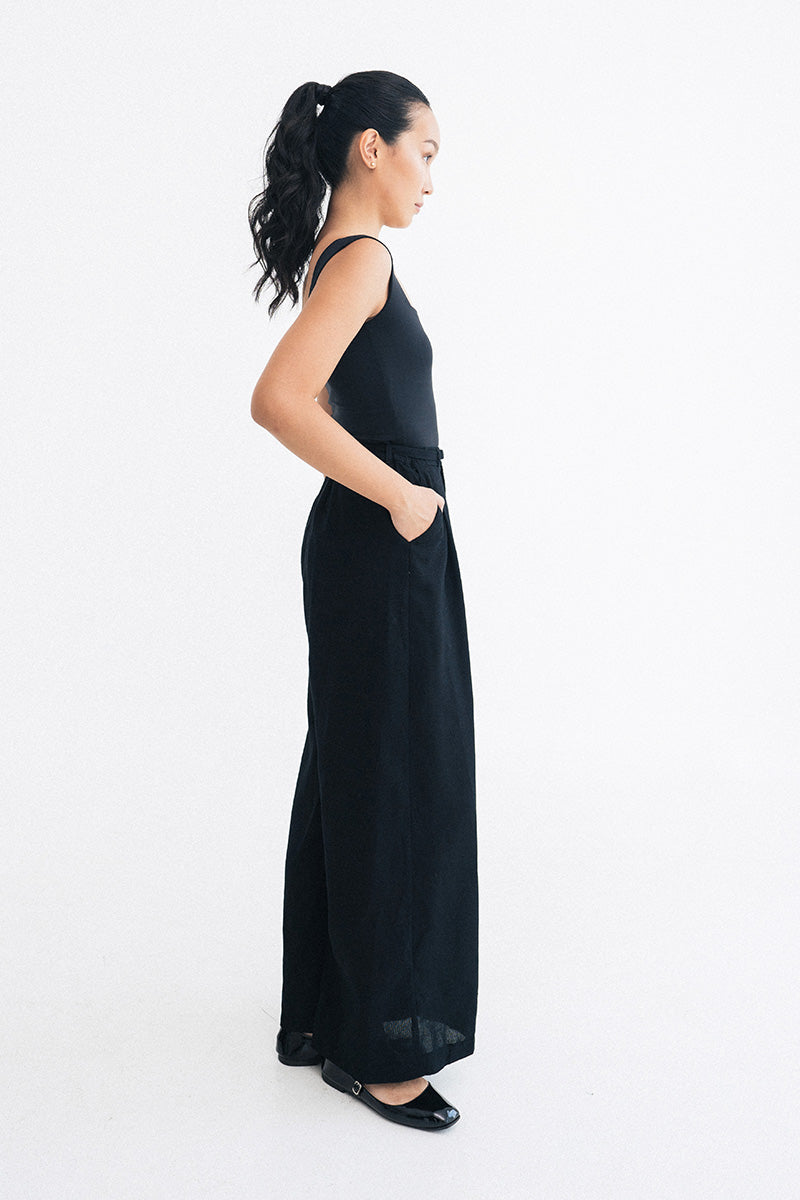 Buckle 15 Natural Long Pants In Black