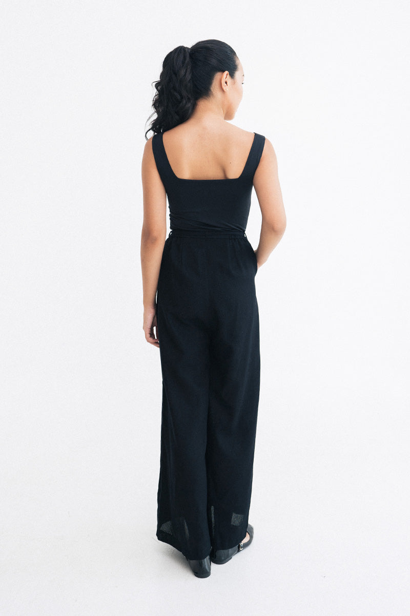 Buckle 15 Natural Long Pants In Black