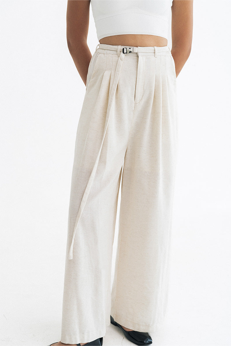 Buckle 15 Natural Long Pants In Broken White