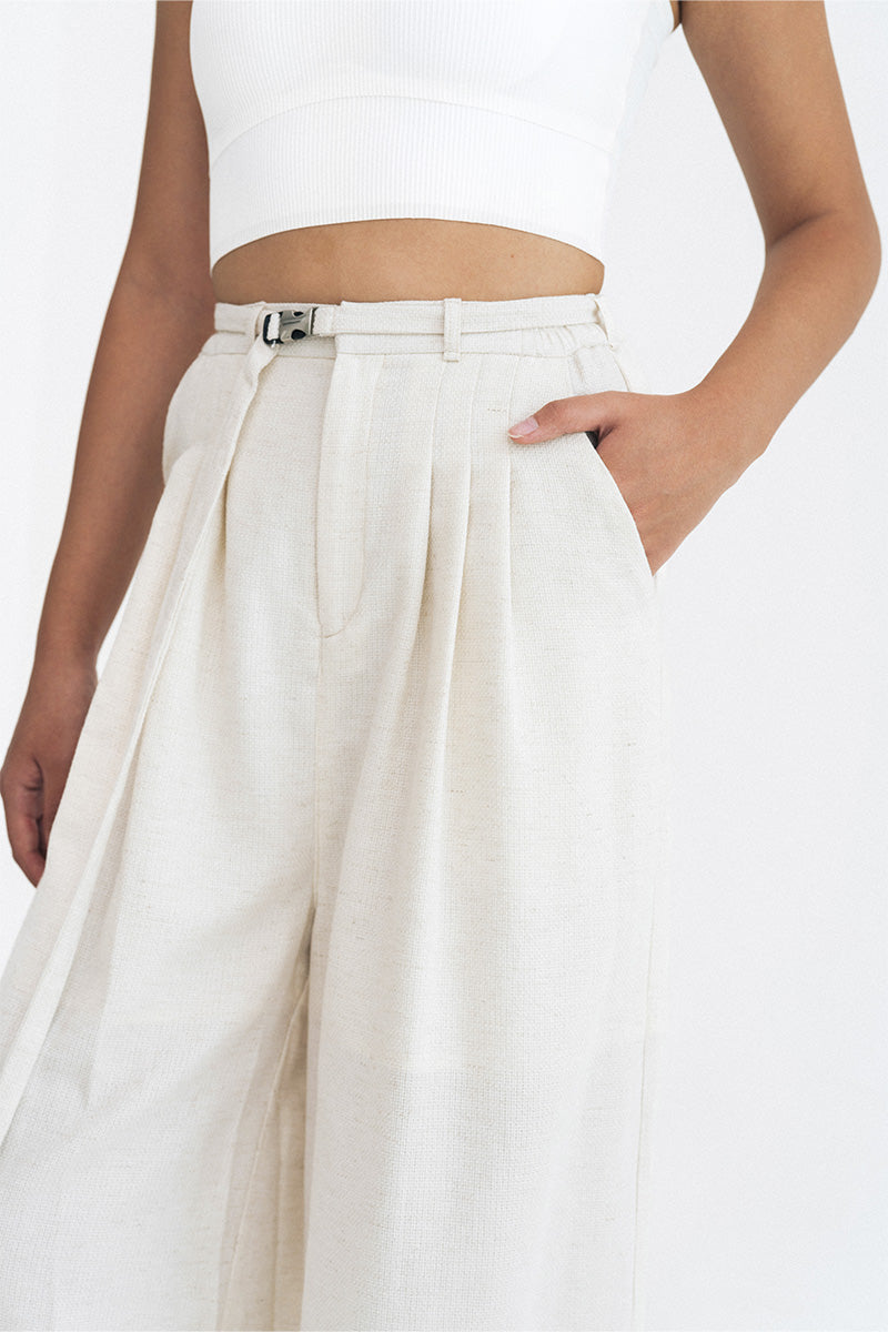 Buckle 15 Natural Long Pants In Broken White