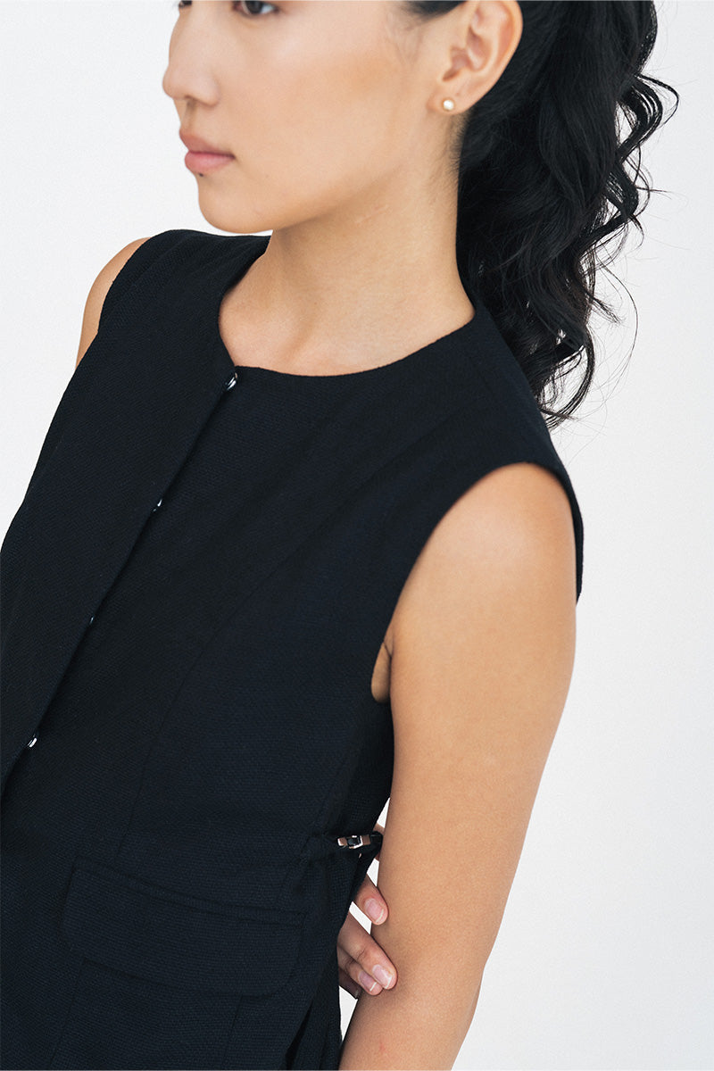 Buckle 15 Natural Vest In Black