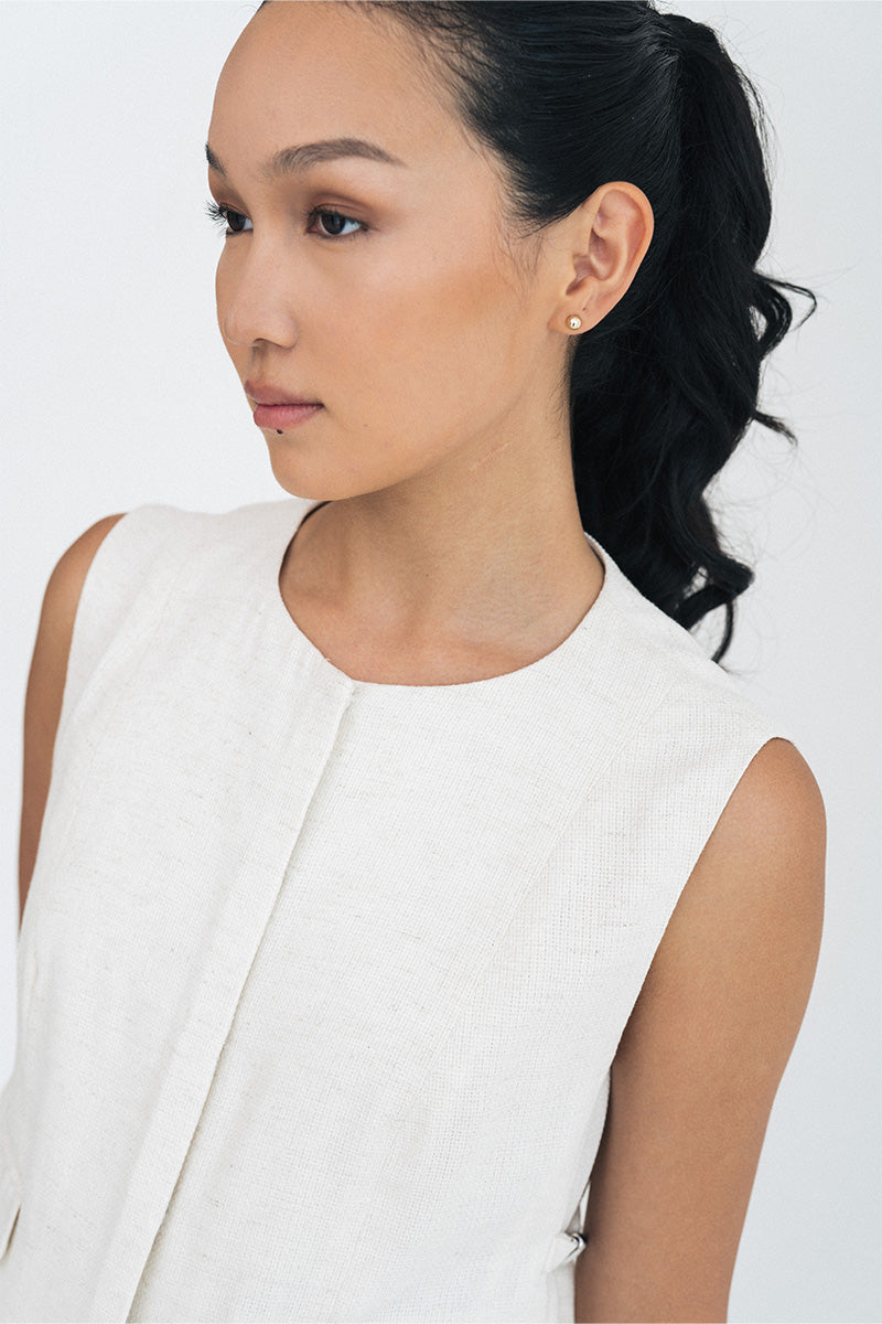 Buckle 15 Natural Vest In Broken White