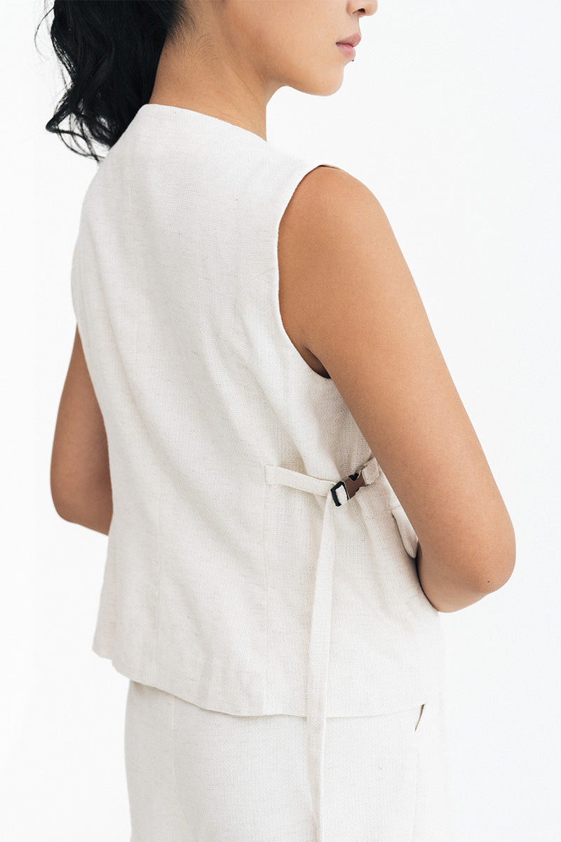 Buckle 15 Natural Vest In Broken White
