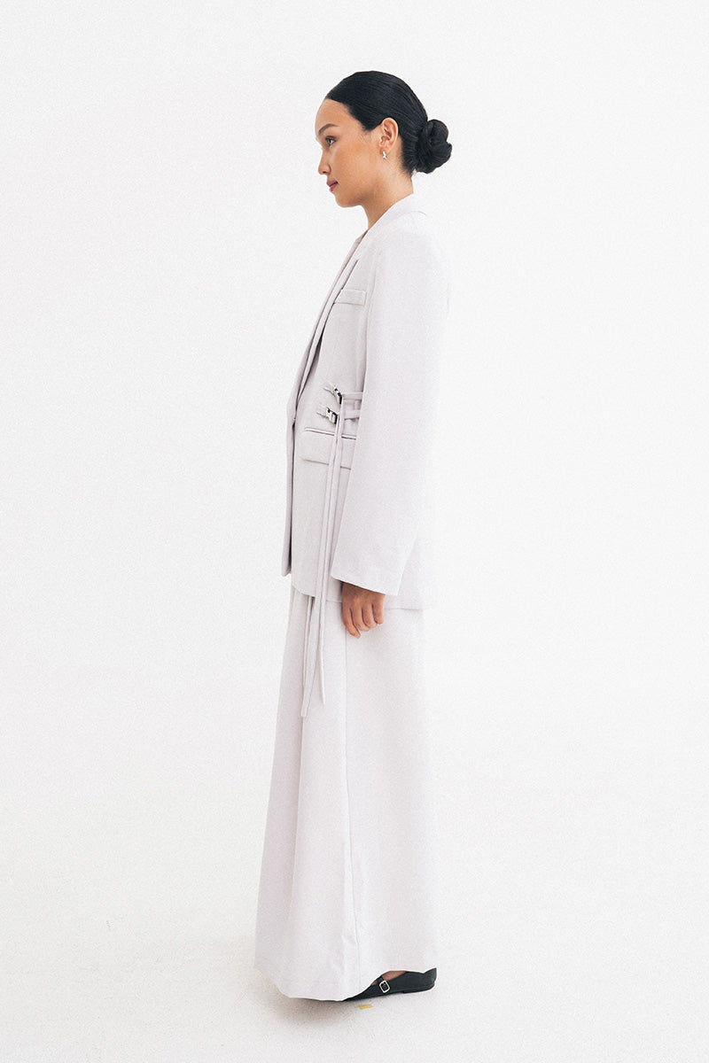 Buckle 15 Oversized Blazer In Light Grey