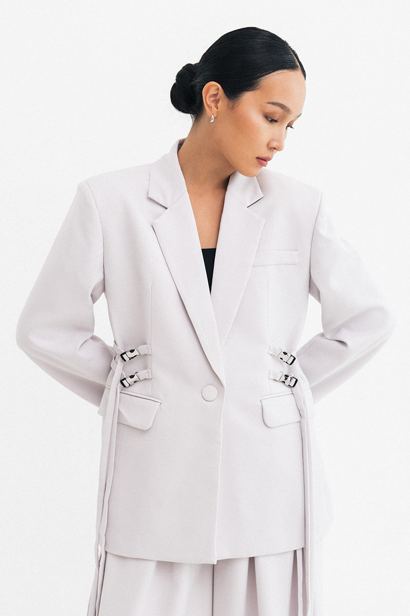 Buckle 15 Oversized Blazer In Light Grey