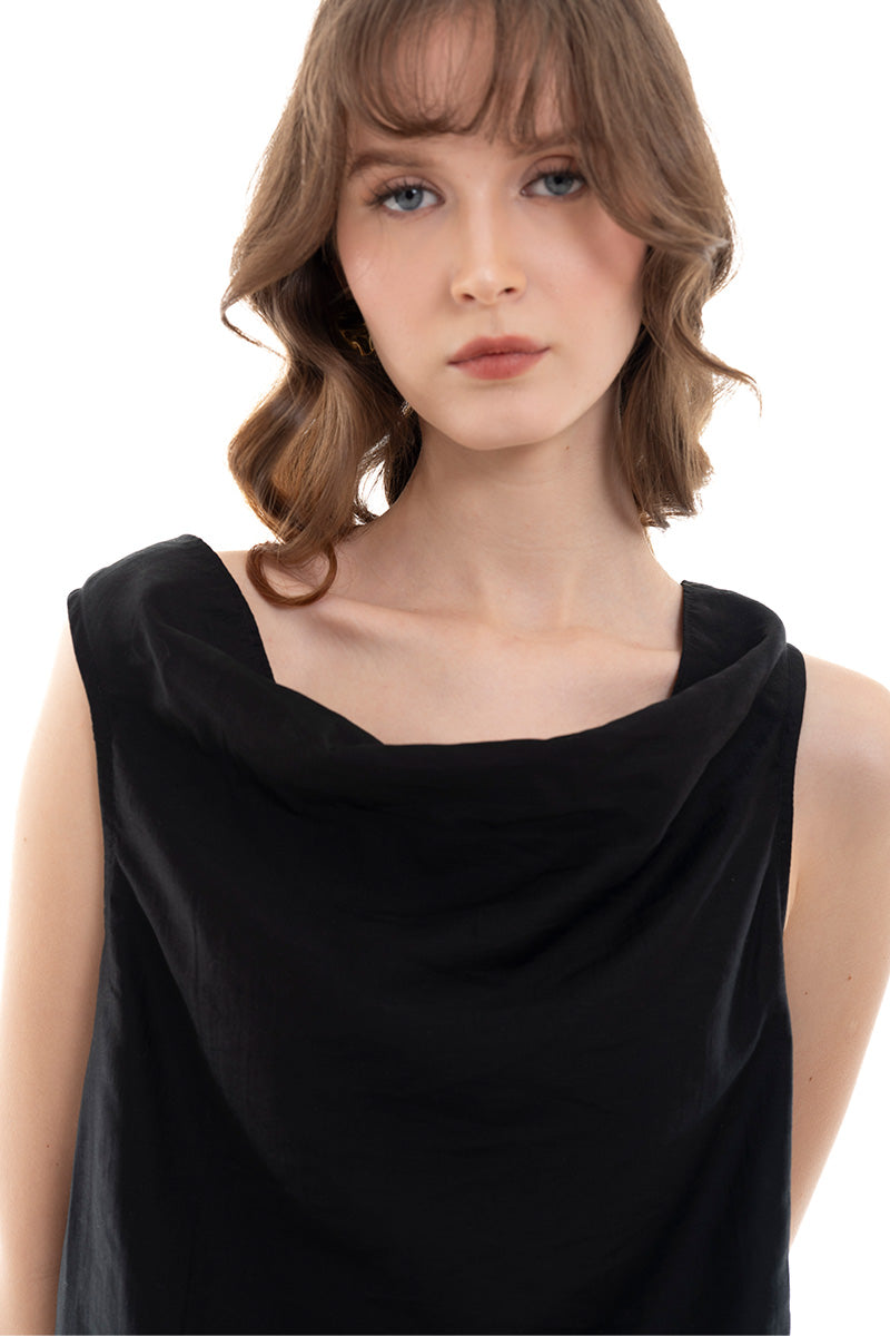 Draped Top In Black