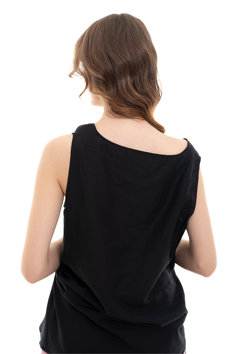 Draped Top In Black