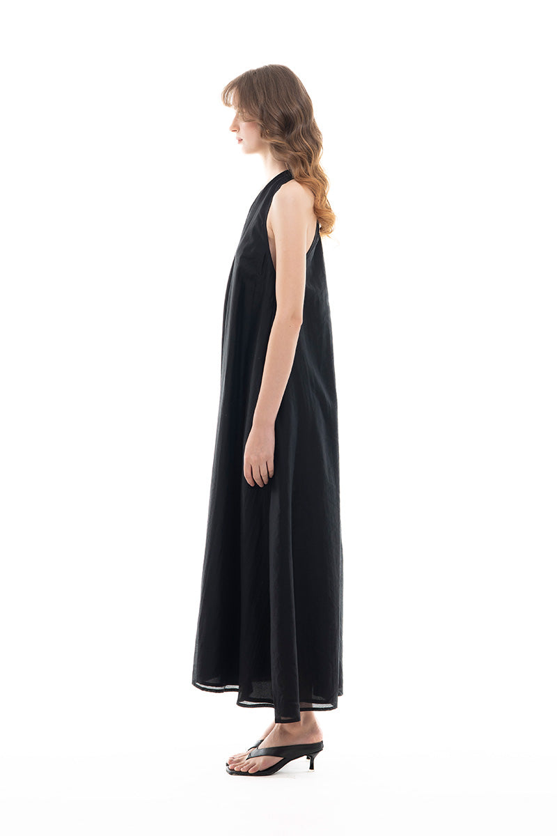 Halter Maxi Dress In Black