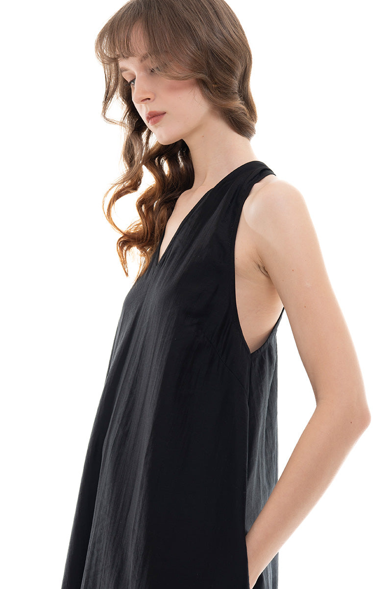 Halter Maxi Dress In Black