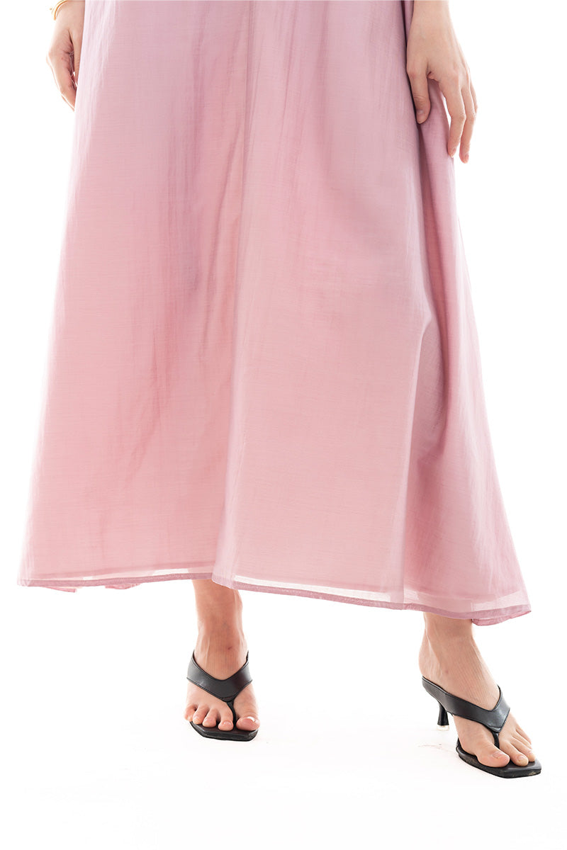 Halter Maxi Dress In Mauve Pink