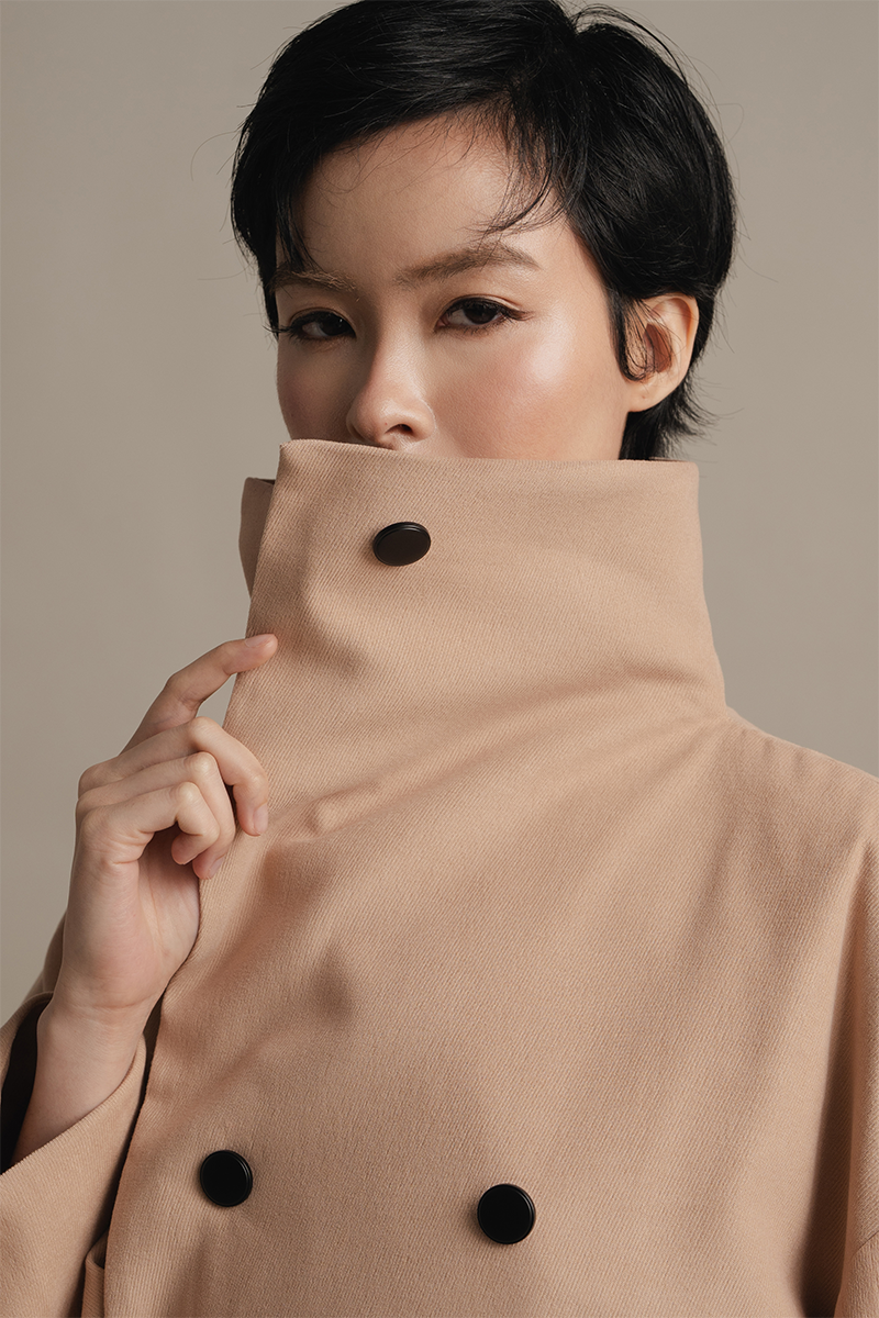 Ring-Belt Coat In Camel