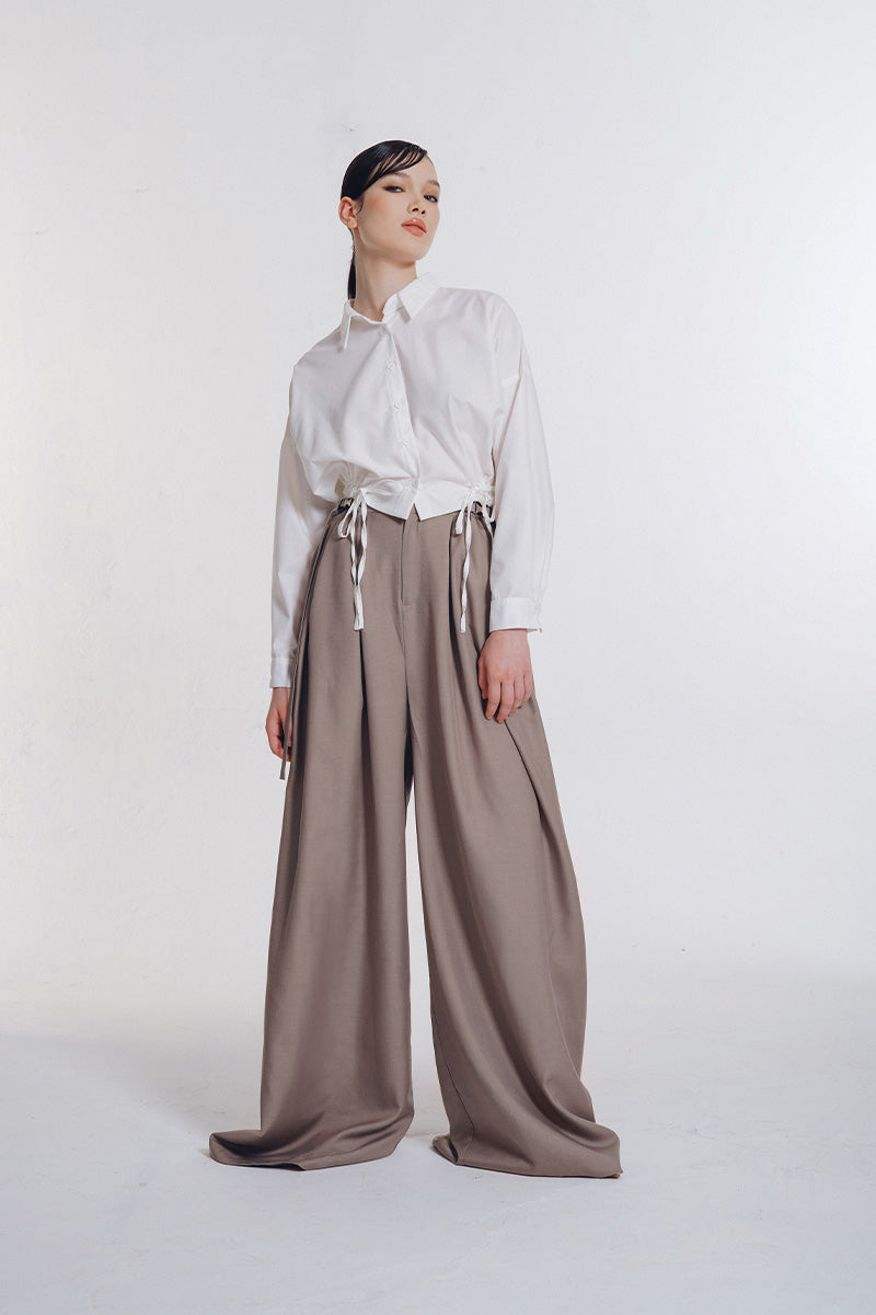 Crop Shirt In White