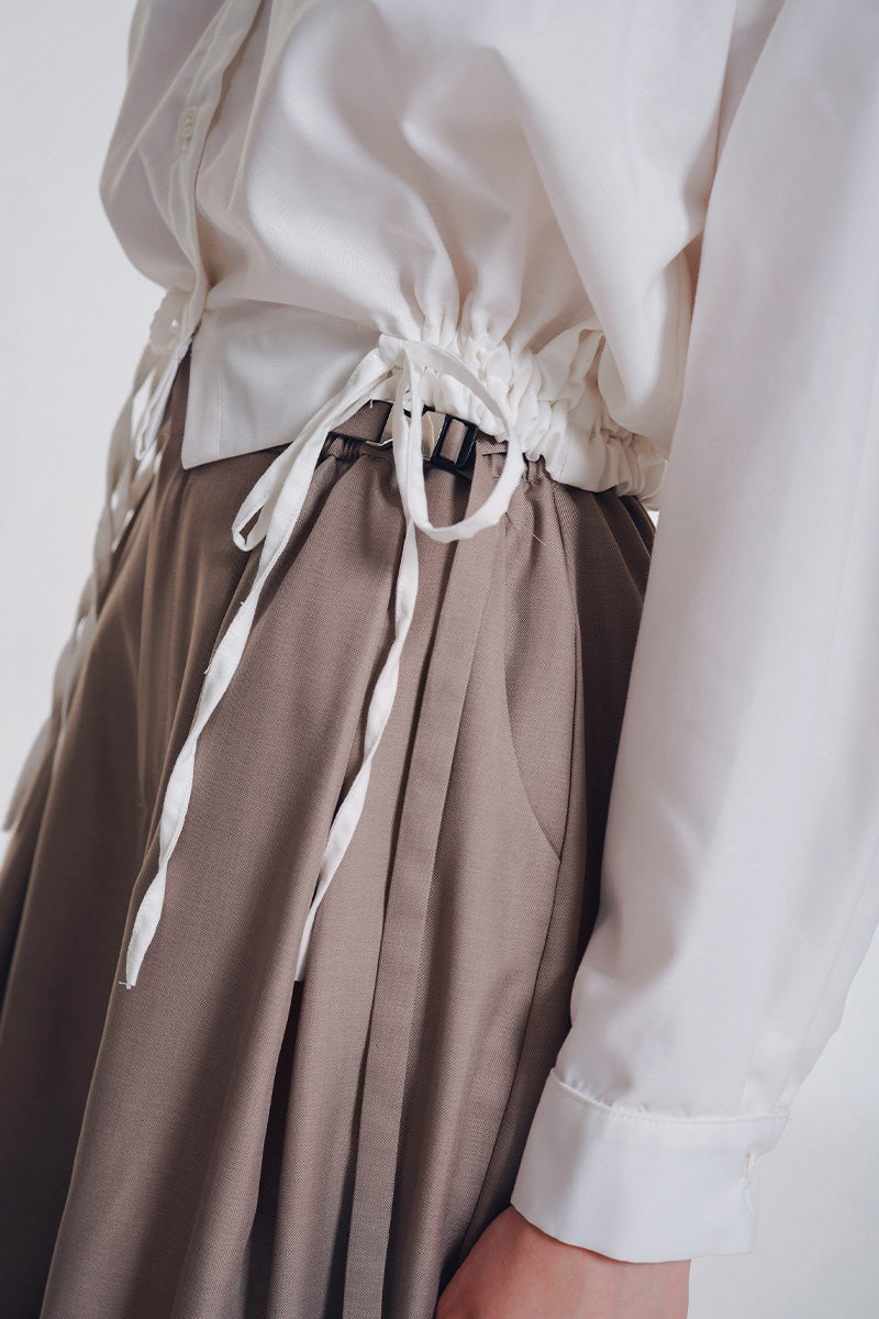 Crop Shirt In White
