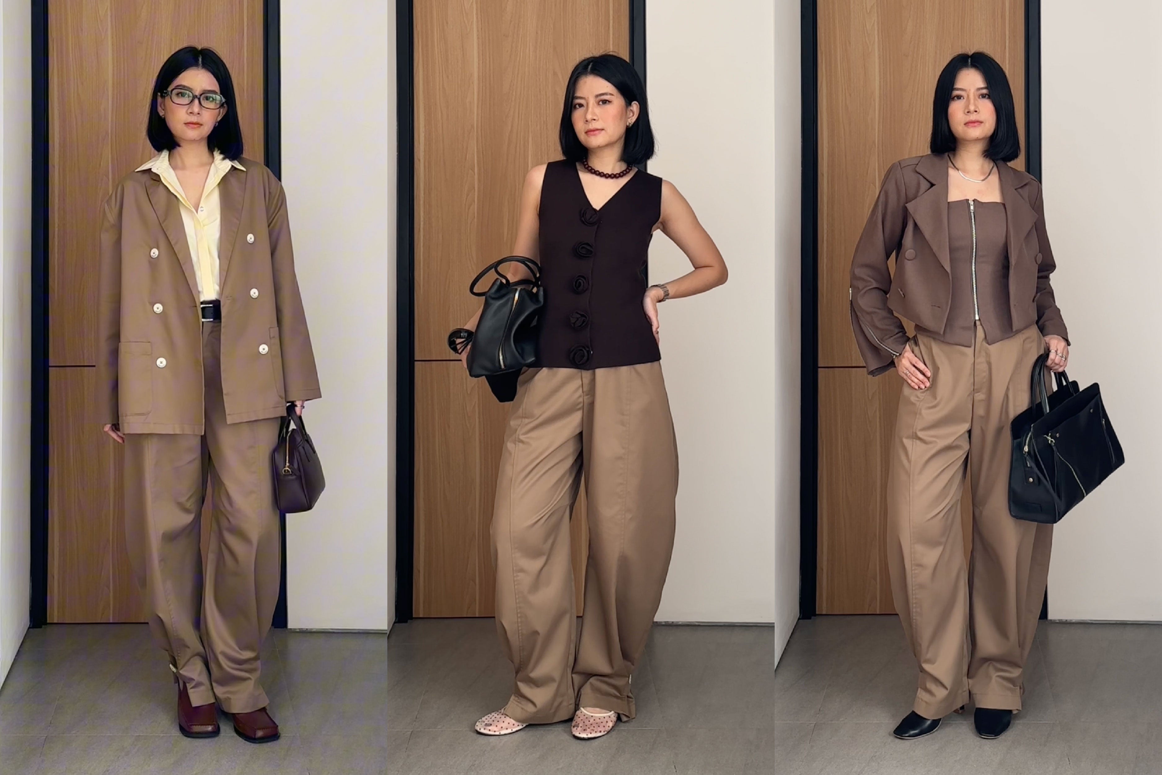 The Versatility of the Barrel Pants With Ankle Button Details in Toffee Brown