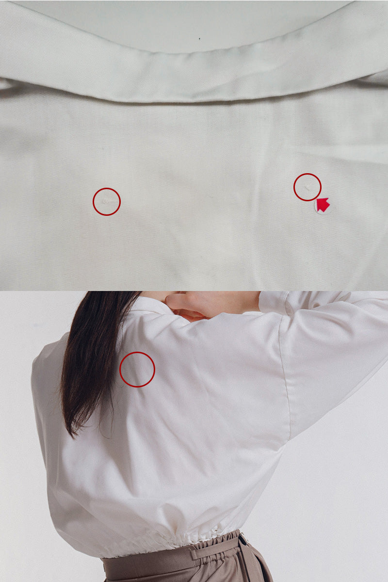 [DEFECT] Crop Shirt In White 1