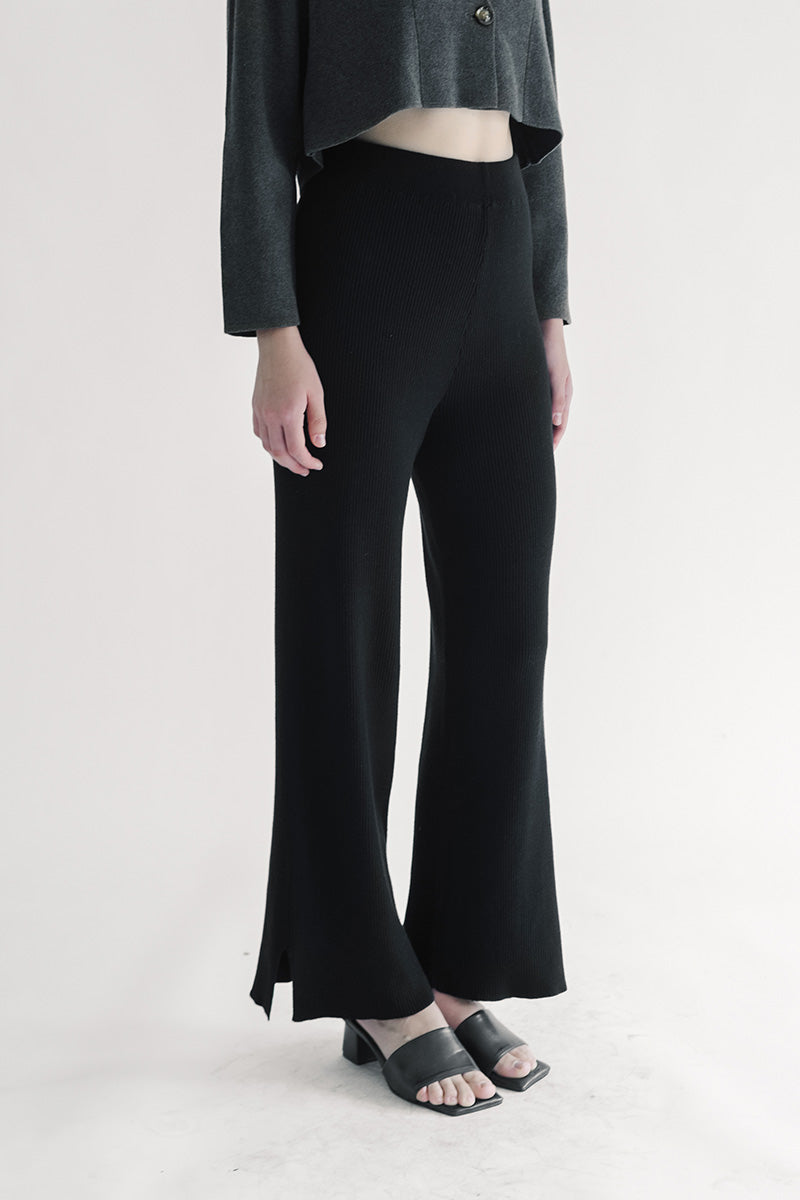 Essential Knit Long Pants In Black