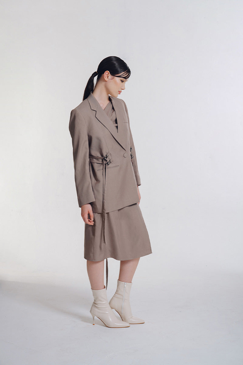 Buckle 15 Oversized Blazer In Brown
