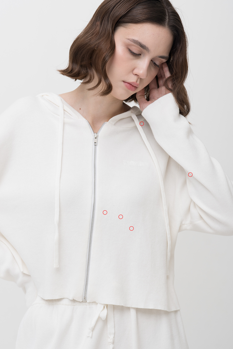 [DEFECT] Essential Cotton-Jersey Hoodie In Ivory 2