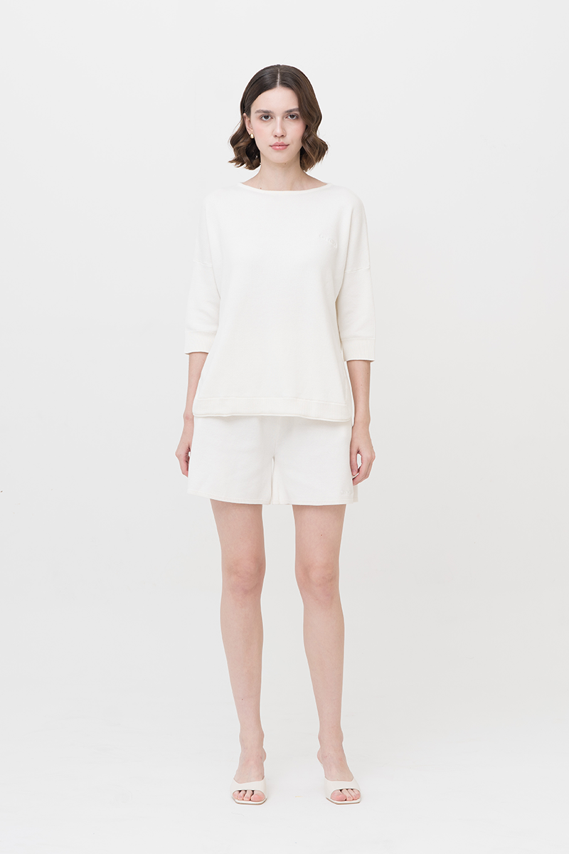 [DEFECT] Essential Cotton-Jersey Sweatshirt In Ivory 1