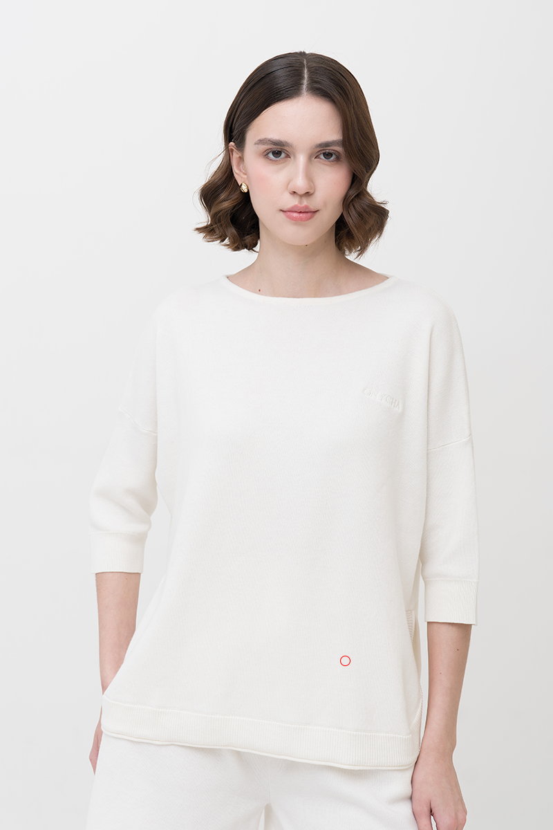 [DEFECT] Essential Cotton-Jersey Sweatshirt In Ivory 1