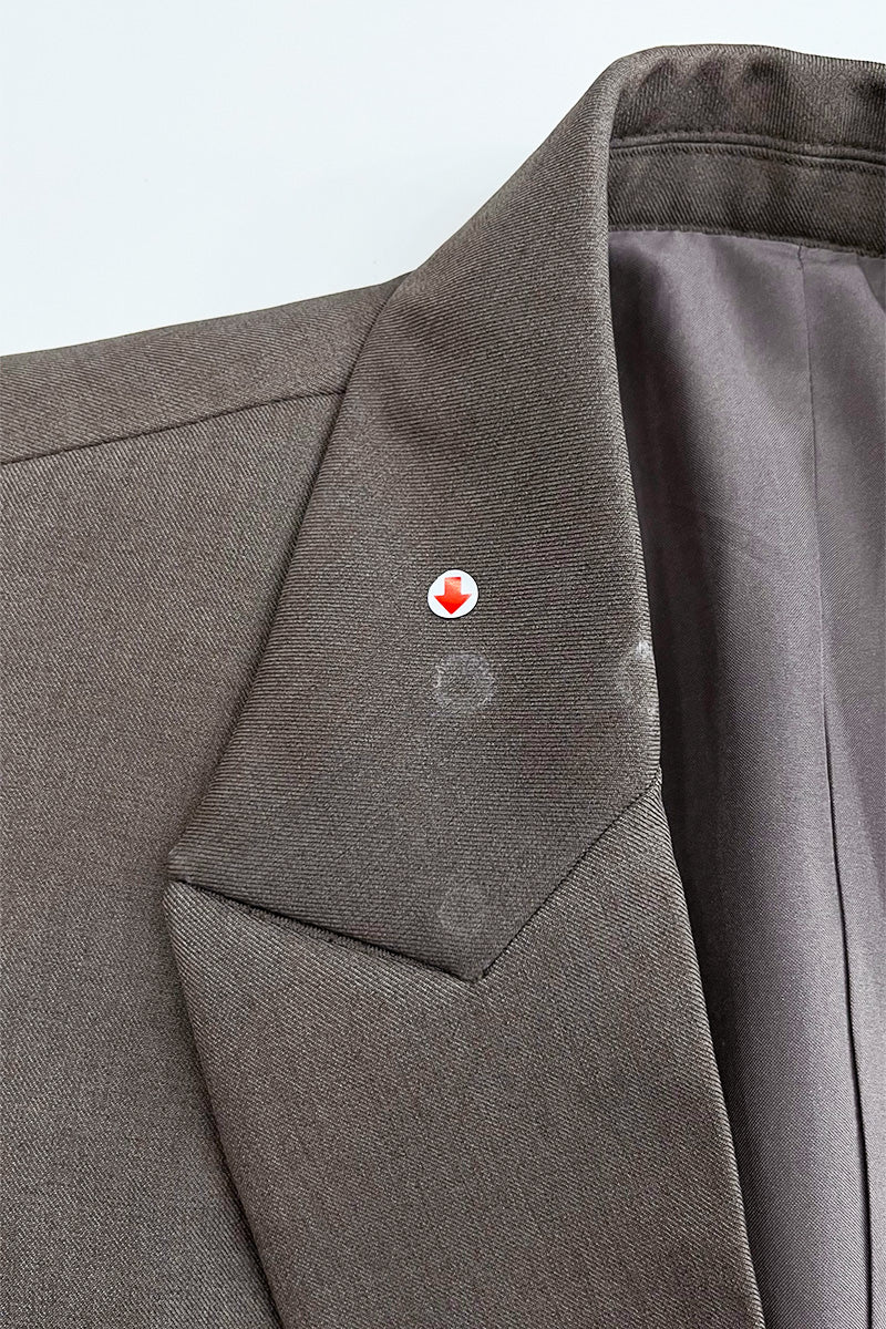 [DEFECT] Zipper Oversized Blazer In Dark Khaki