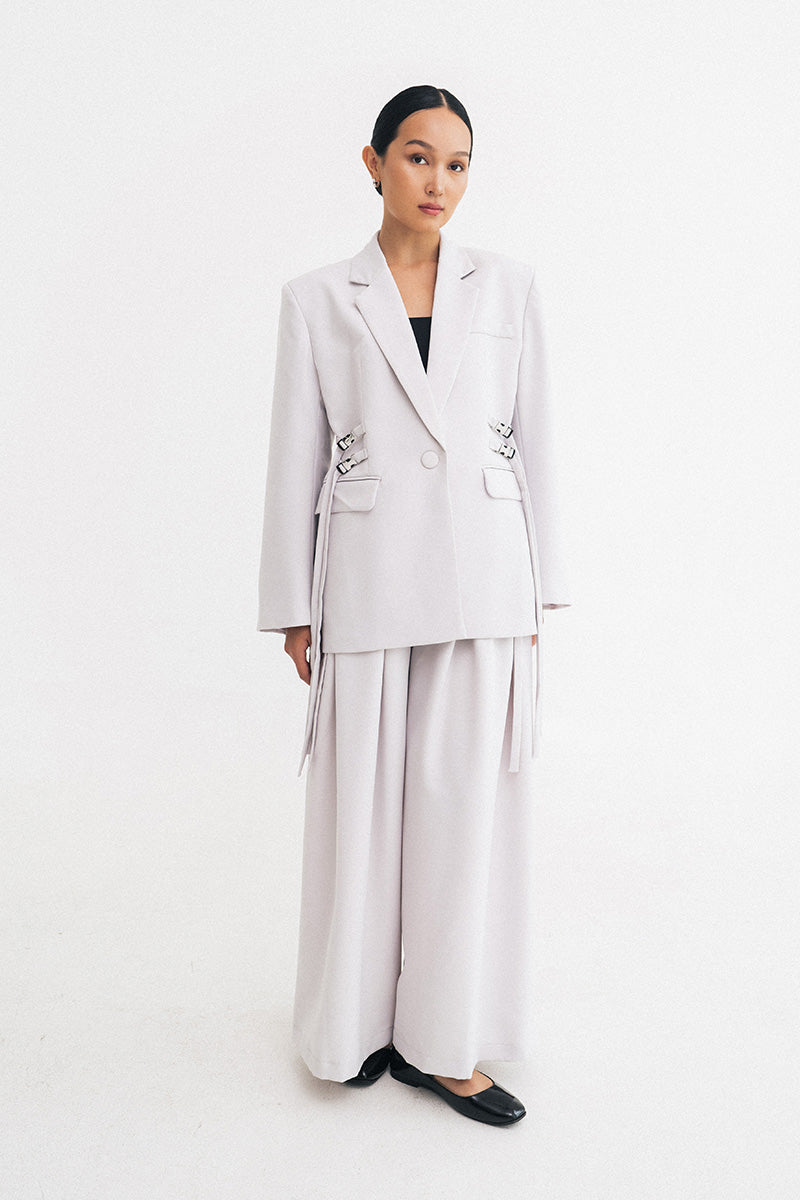 [DEFECT] Buckle 15 Oversized Blazer In Light Grey 1