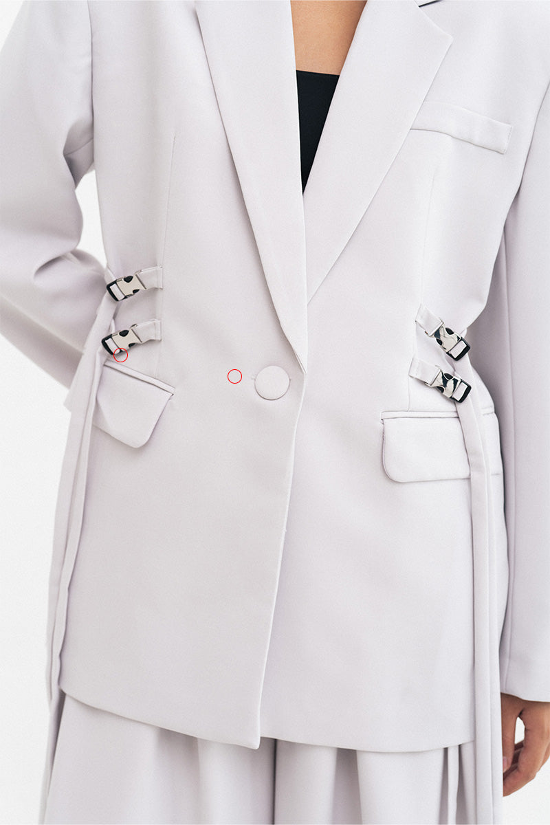 [DEFECT] Buckle 15 Oversized Blazer In Light Grey 1