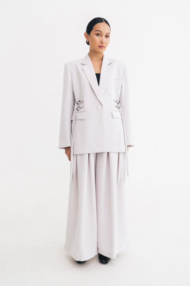 [DEFECT] Buckle 15 Oversized Blazer In Light Grey 2