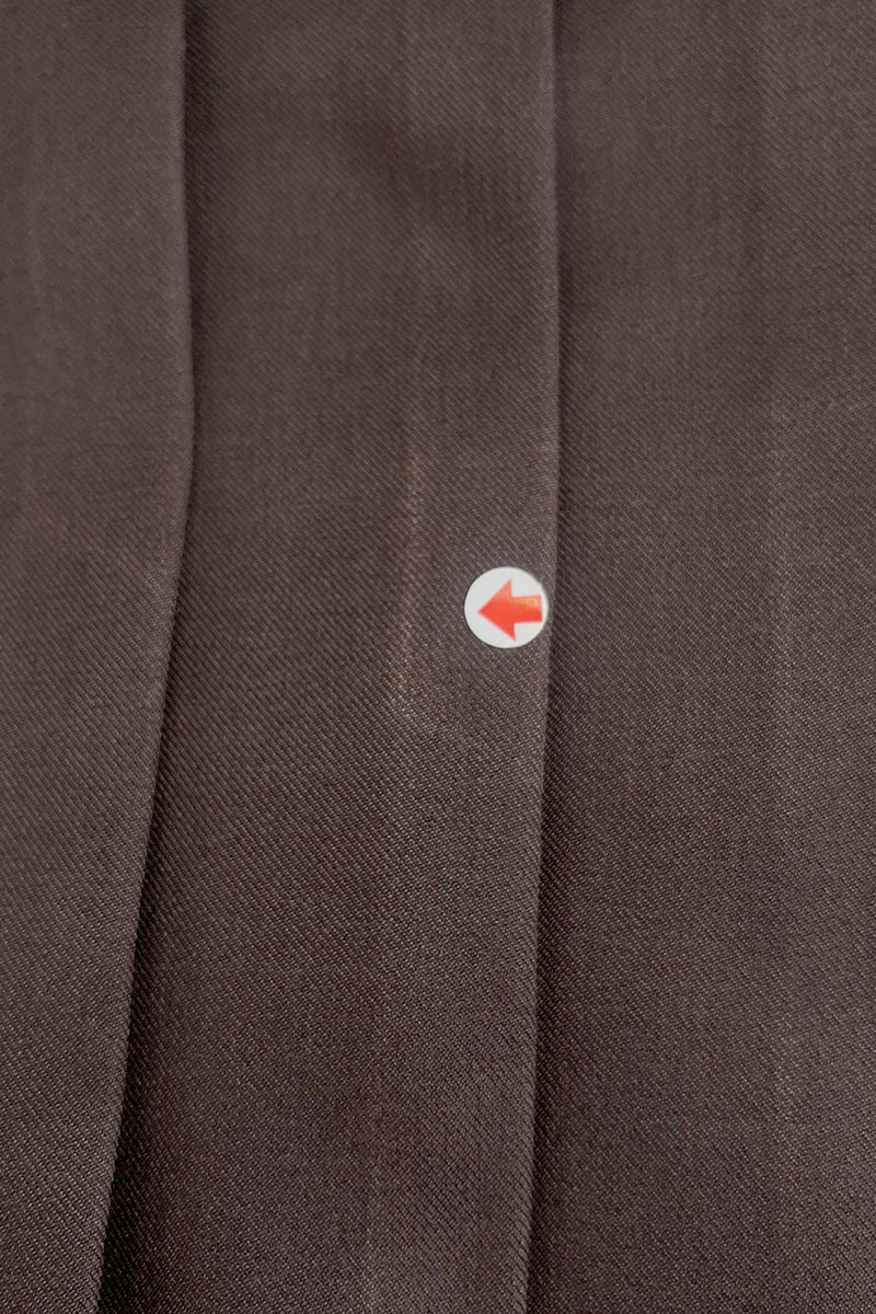 [DEFECT] Buckle 25 Flare Pleated Obi In Dark Brown 3