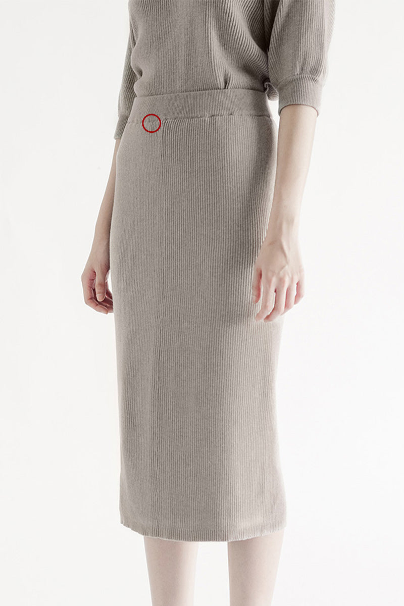 [DEFECT] Essential Knit Skirt In Brown