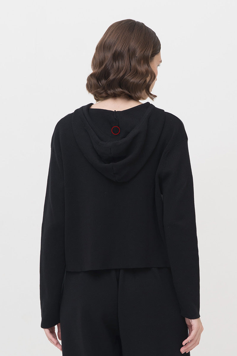 [DEFECT] Essential Cotton-Jersey Hoodie In Black