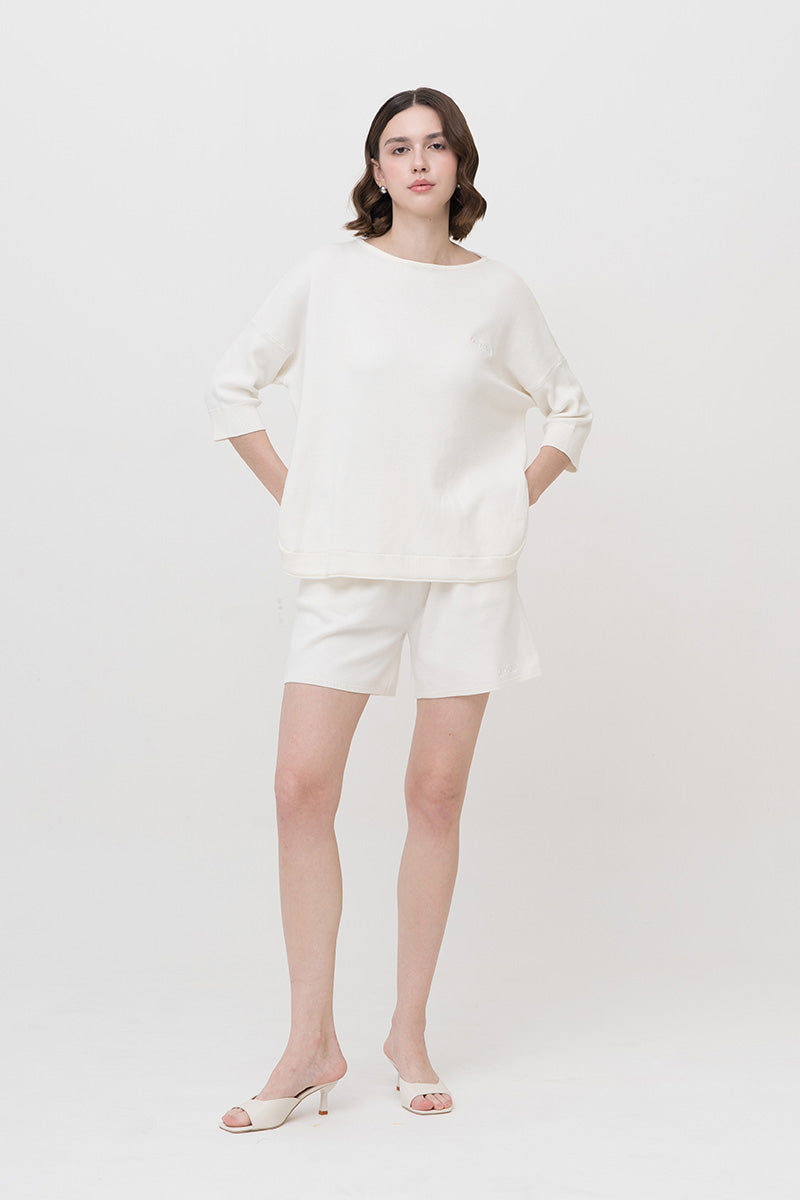 Essential Cotton-Jersey Shorts In Ivory